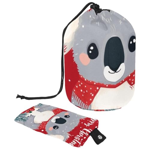 Make-up-Tasche mit Kordelzug, große Kapazität, Reise-Kosmetiktasche mit kleinem Reißverschluss, tragbar, faule Kulturbeutel, Geschenke für Frauen, Meerschweinchen, Weihnachten, Mehrfarbig 9, von Luoweisi