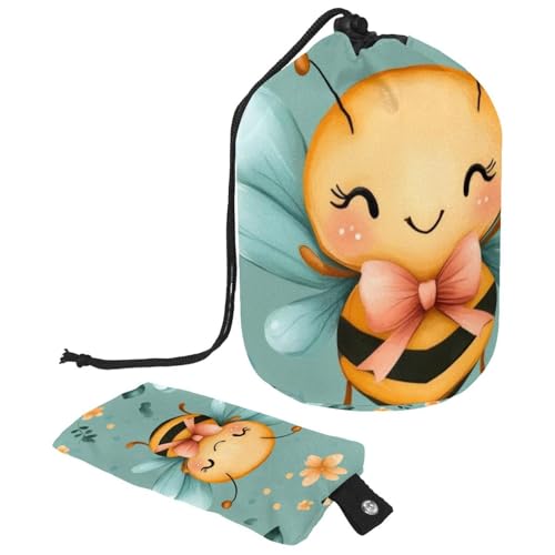 Make-up-Tasche mit Kordelzug, große Kapazität, Reise-Kosmetiktasche mit kleinem Reißverschluss, tragbar, faule Kulturbeutel, Geschenke für Frauen, Schneemann, Kardinal, Weihnachten, Mehrfarbig 13, von Luoweisi