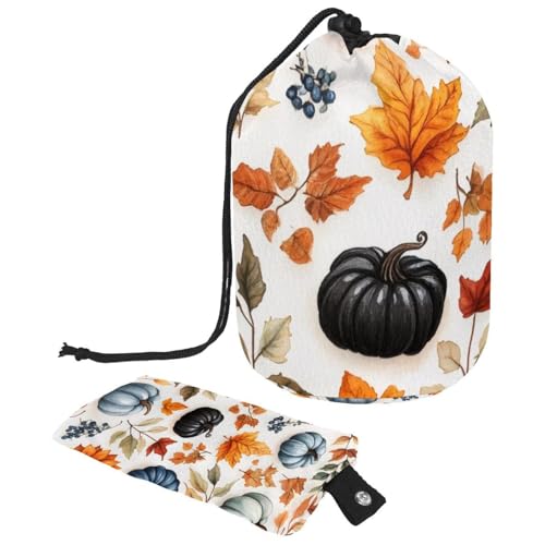 Make-up-Tasche mit Kordelzug, große Kapazität, Reise-Kosmetiktasche mit kleinem Reißverschluss, tragbar, faule Kulturbeutel, Geschenke für Frauen, Schneemann, Kardinal, Weihnachten, Mehrfarbig 15, von Luoweisi