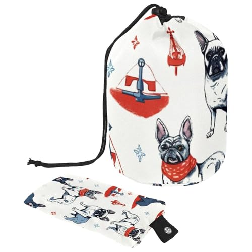 Make-up-Tasche mit Kordelzug, große Kapazität, Reise-Kosmetiktasche mit kleinem Reißverschluss, tragbar, faule Kulturbeutel, Geschenke für Frauen, tropischer Dinosaurier, Mehrfarbig 18, Einheitsgröße, von Luoweisi