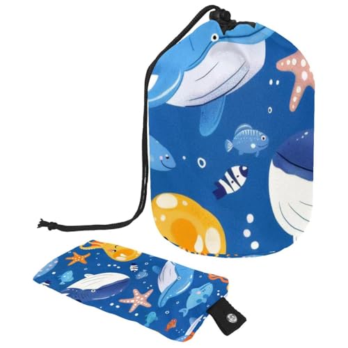 Make-up-Tasche mit Kordelzug, große Kapazität, Reise-Kosmetiktasche mit kleinem Reißverschluss, tragbar, faule Kulturbeutel, Geschenke für Frauen, tropischer Dinosaurier, Mehrfarbig 7, Einheitsgröße, von Luoweisi