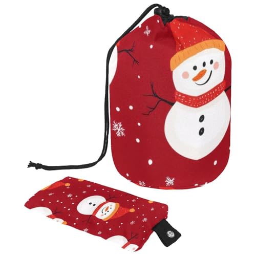 Make-up-Tasche mit Kordelzug, große Kapazität, Reise-Kosmetiktasche mit kleiner Reißverschluss-Geldbörse, tragbar, faule Kulturbeutel, Geschenke für Frauen, Weihnachtseulen, Mehrfarbig 10, von Luoweisi