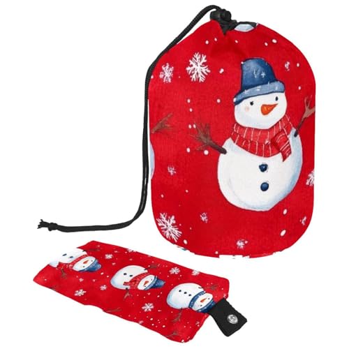 Make-up-Tasche mit Kordelzug, große Kapazität, Reise-Kosmetiktasche mit kleiner Reißverschluss-Geldbörse, tragbar, faule Kulturbeutel, Geschenke für Frauen, Weihnachtseulen, Mehrfarbig 11, von Luoweisi