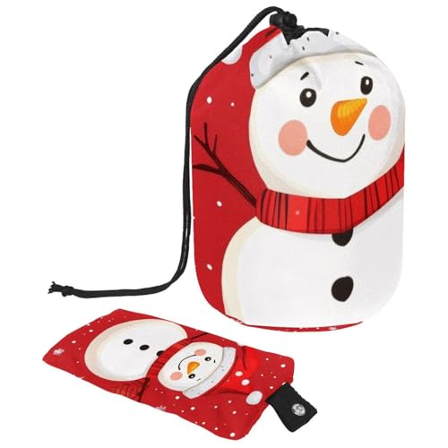 Make-up-Tasche mit Kordelzug, große Kapazität, Reise-Kosmetiktasche mit kleiner Reißverschluss-Geldbörse, tragbar, faule Kulturbeutel, Geschenke für Frauen, Weihnachtseulen, Mehrfarbig 12, von Luoweisi