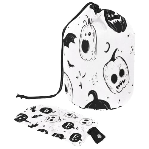 Make-up-Tasche mit Kordelzug, große Kapazität, Reise-Kosmetiktasche mit kleiner Reißverschluss-Geldbörse, tragbar, faule Kulturbeutel, Geschenke für Frauen, Weihnachtseulen, Mehrfarbig 13, von Luoweisi