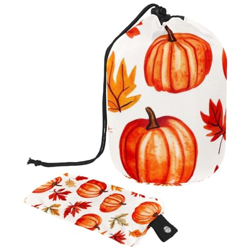 Make-up-Tasche mit Kordelzug, große Kapazität, Reise-Kosmetiktasche mit kleiner Reißverschluss-Geldbörse, tragbar, faule Kulturbeutel, Geschenke für Frauen, Weihnachtseulen, Mehrfarbig 8, von Luoweisi