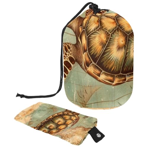 Make-up-Tasche mit Kordelzug, großes Fassungsvermögen, Reise-Kosmetiktasche mit kleinem Reißverschluss, tragbar, faule Kulturbeutel, Geschenke für Frauen, Galaxie-Dinosaurier, reitende Katze, von Luoweisi