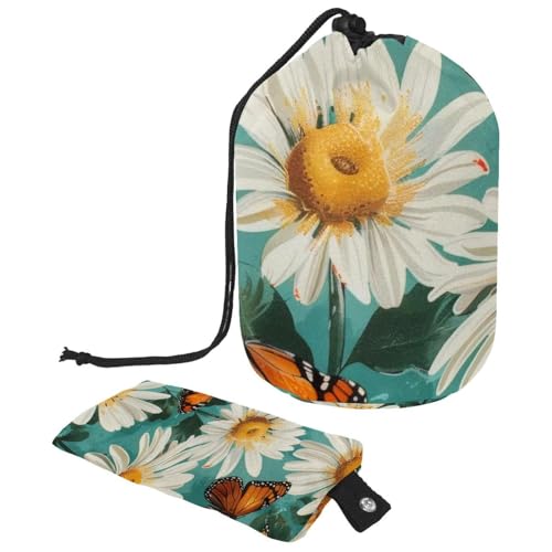 Make-up-Tasche mit Kordelzug, großes Fassungsvermögen, Reise-Kosmetiktasche mit kleinem Reißverschluss, tragbar, faule Kulturbeutel, Geschenke für Frauen, Galaxie-Dinosaurier, reitende Katze, von Luoweisi