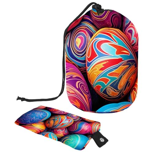 Make-up-Tasche mit Kordelzug, großes Fassungsvermögen, Reise-Kosmetiktasche mit kleinem Reißverschluss, tragbar, faule Waschtasche, Eimer, Kulturbeutel, Geschenke für Frauen, Dinosaurier, Aquarell, von Luoweisi