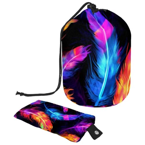 Make-up-Tasche mit Kordelzug, großes Fassungsvermögen, Reise-Kosmetiktasche mit kleinem Reißverschluss, tragbar, faule Waschtasche, Eimer, Kulturbeutel, Geschenke für Frauen, Dinosaurier, Aquarell, von Luoweisi