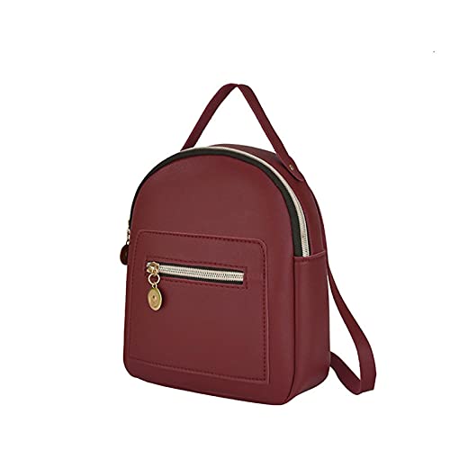 Mini-Rucksack für Frauen, kleiner Rucksack, Geldbörse, Mädchen, Leder-Büchertasche, Damen-Rucksack von Luoyu