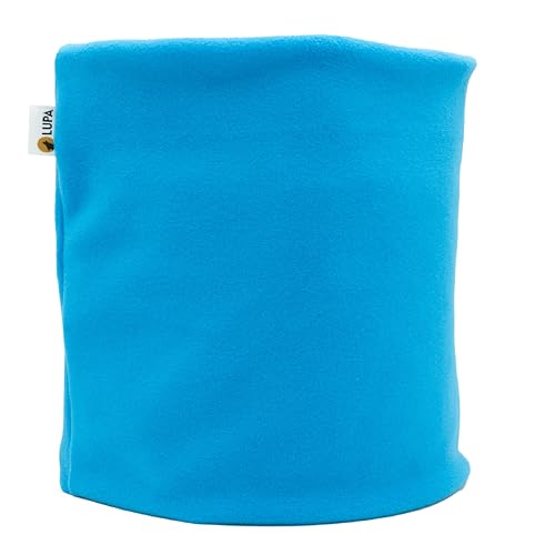 Lupa Handgefertigter Unisex-Doppelschicht-Mikrofleece-Halswärmer – Halsgamaschen für Männer – Winter-Halswärmer für Frauen (Aqua) von Lupa