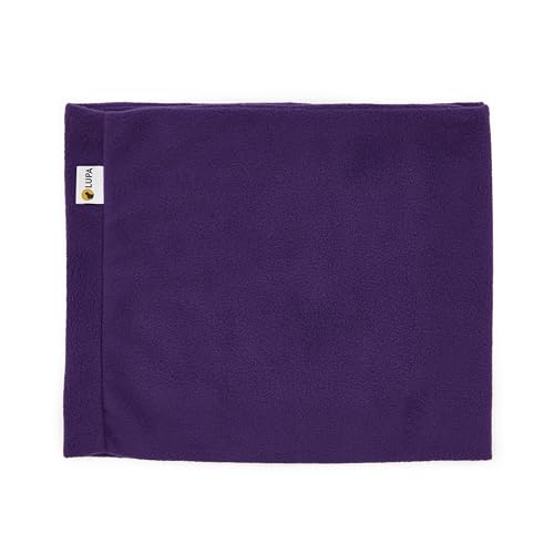 Lupa Handgefertigter Unisex-Doppelschicht-Mikrofleece-Halswärmer – Halsgamaschen für Männer – Winter-Halswärmer für Frauen (Dunkelviolett) von Lupa