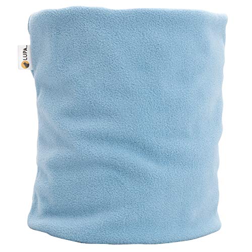 Lupa Handgefertigter Unisex-Doppelschicht-Mikrofleece-Halswärmer – Halsgamaschen für Männer – Winter-Halswärmer für Frauen (Hellblau) von Lupa