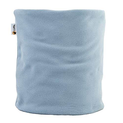 Lupa Handgefertigter Unisex-Doppelschicht-Mikrofleece-Halswärmer – Halsgamaschen für Männer – Winter-Halswärmer für Frauen (Polarblau) von Lupa