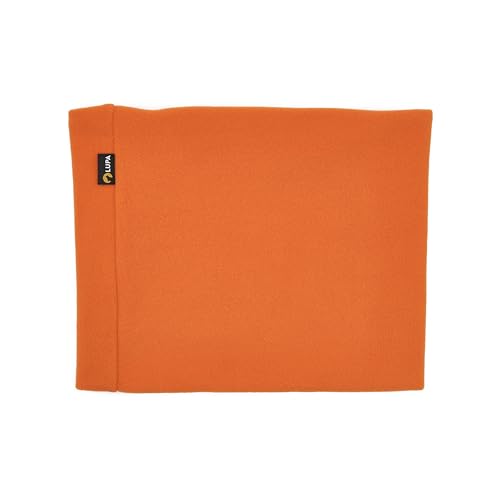 Lupa Handgefertigter Unisex-Doppelschicht-Mikrofleece-Halswärmer – Halsgamaschen für Männer – Winter-Halswärmer für Frauen (gebranntes Orange) von Lupa