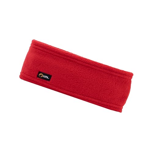 Lupa Handgefertigtes Unisex-Stirnband aus dreilagigem Mikrofleece – Stirnband-Ohrenwärmer – Ohrenwärmer für Damen und Herren – Ohrenabdeckung (Ferrari-Rot) von Lupa