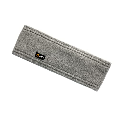 Lupa Handgefertigtes Unisex-Stirnband aus dreilagigem Mikrofleece – Stirnband-Ohrenwärmer – Ohrenwärmer für Damen und Herren – Ohrenabdeckung (grau) von Lupa