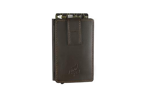 Lupel Multifunktionale Geldbörse mit Notenfach und RFID-Schutz, braun, Klein, Klassisch von Lupel