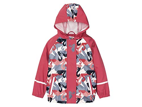Lupilu Kinder Mädchen Matsch- Buddeljacke mit Kapuze Rot 86-92 von Lupilu