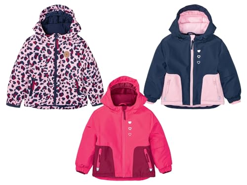 Lupilu Mädchen Schneejacke - wasserabweisendes Obermaterial, Wind- und Wasserdicht Schnee, Ski Jacke (pink Herz, 110-116) von Lupilu