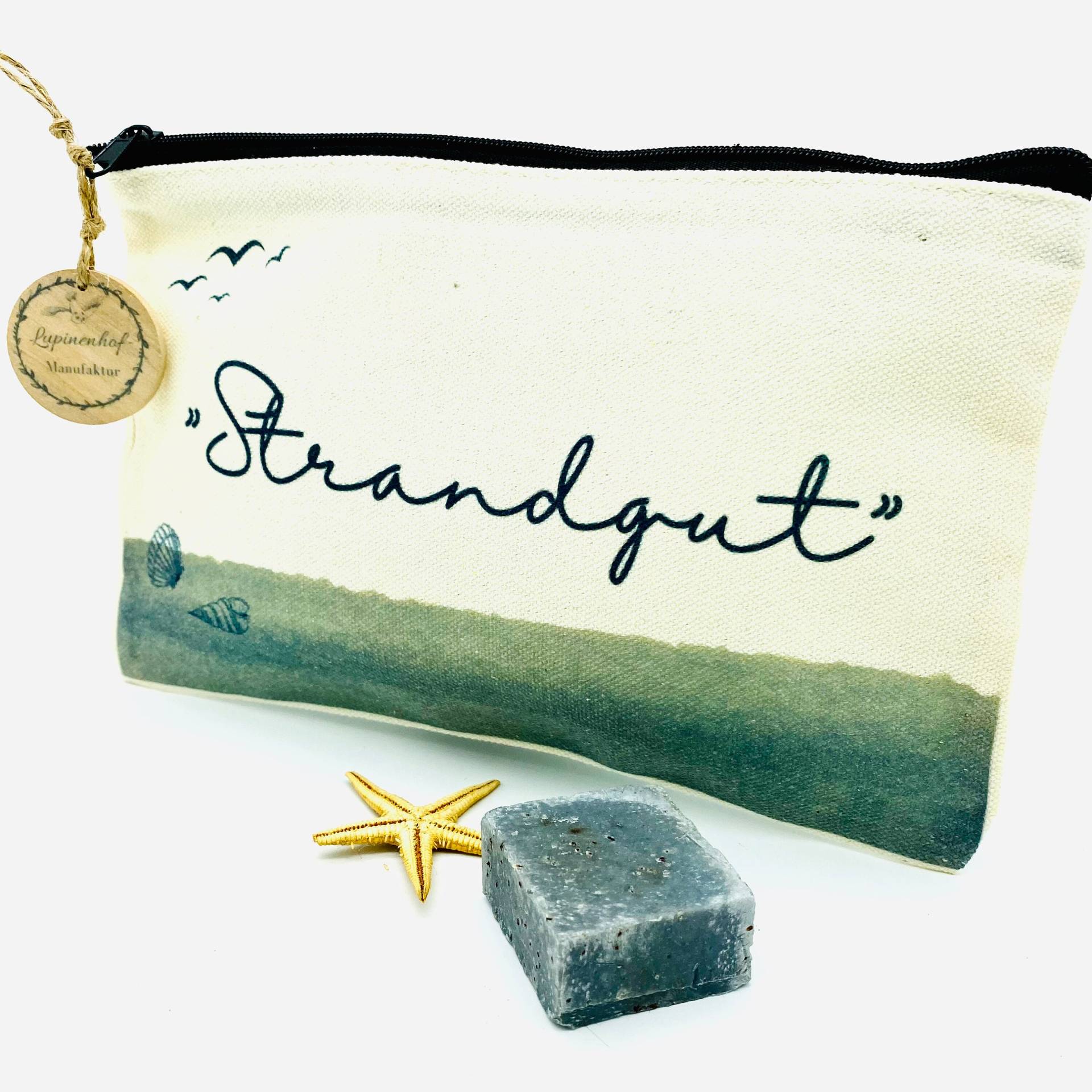Tasche Kulturbeutel Kosmetiktasche Strandtasche „Strandgut" Aus Segeltuch Tasche Kulturbeutel Kosmetiktasche Strandtasche „Strandgut" Aus Segeltuch von LupinenhofManufaktur