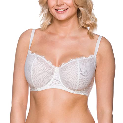 Lupoline Dame Soft-BH Dessous Stickerei Träger Schalen Gemustert 148, Hellbeige,70G von Lupoline