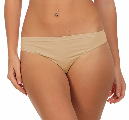 Lupoline samtweicher String hochwertiger Mikrofaser Kollektion Seamless-Classic, Größe S/M, Ecru von Lupoline