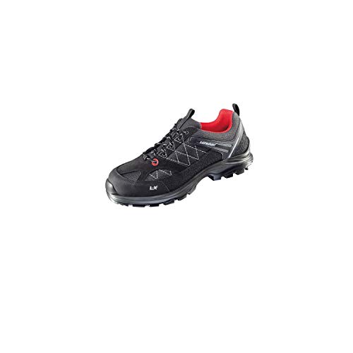 Lupriflex 1 Paar Allround Low Sicherheitshalbschuh, S1P, Schuhweite 11,5 Schwarz/Rot,Weiß abgesezt Größe 41 von Lupriflex