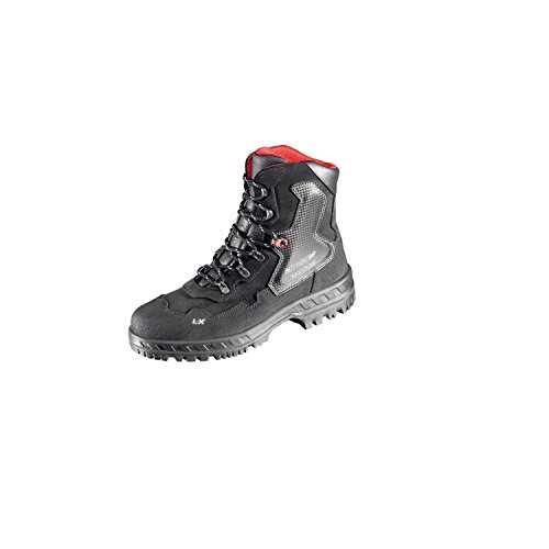 Lupriflex 1 Paar Anti-Knick Industrie Wasserdichter Sicherheits-Schnürstiefel mit Umknickschutz, S3, Schuhweite 11,5 Grau/Schwarz Größe 46 von Lupriflex