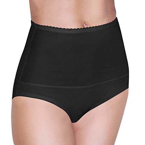 Bauchweg Unterwäsche Damen Miederslip mit Bauch-Weg-Effekt Shapewear Stark Formend Miederhose Bauch Weg Stark Formend Slip Große Größen (L, Schwarz) von Lupsty