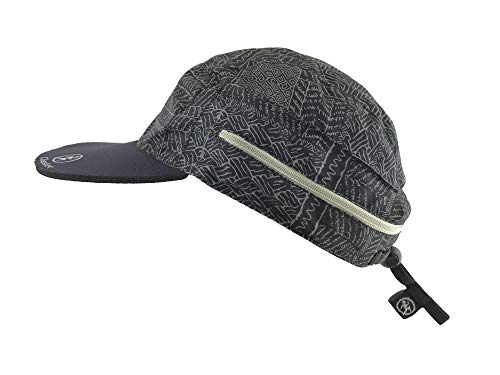 Chaskee Zuma Zip-In Cap Tribal Print mit Neoprenschild, einzipbarem Nackenschutz und UV-Schutz 80, Farbe:Black von Lupsty