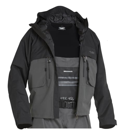 FLADEN Fishing 2.0 Maxximus Authentic Watjacke - 100% Wasserdicht 10.000mm + Winddicht + Atmungsaktiv Jacke Angelsacke S - XXL (XL) von Lupsty