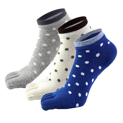 Lupy Zehensocken Damen Fünf Finger Socken aus Baumwolle, Damen Sneaker Socken mit Zehen für Sport Laufende Freizeit, Atmungsaktive Sportsocken, 3 Paare, 35-40 von Lupy