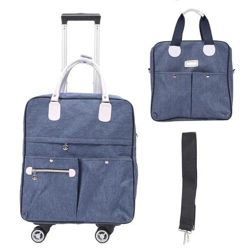 Luqeeg Tragen Sie Koffer, Erweiterbares Gepäckset, 2 in 1 Polyester Fabric Weekender Rolling Koffer mit Rädern für Männer, die Männer Reisen, Mehrere Fächer und Taschen von Luqeeg