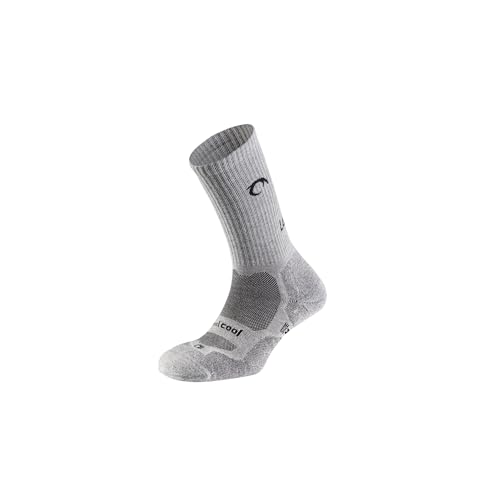 LURBEL Mountain Five, Hikking-Socken, nahtlose Socken, Blasen- und geruchshemmende Socken, Berge, Unisex (L - (42/44), Eisgrau), Grau Eis, M von Lurbel