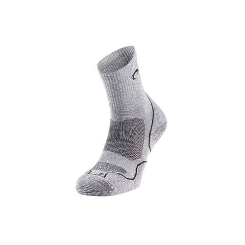 LURBEL Tierra Five, Outdoor-Socken, Wandersocken, Anti-Bläschen-Socken, nahtlos, atmungsaktiv, Trekking Socke, Unisex, Grau / Marengo, L von Lurbel