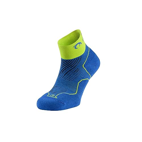 Lurbel Distance, Laufsocken, nahtlose Socken, Anti-Blasen- und geruchshemmende Socken, atmungsaktiv, Laufsocken, Unisex, Blau / Pistazie, L von Lurbel