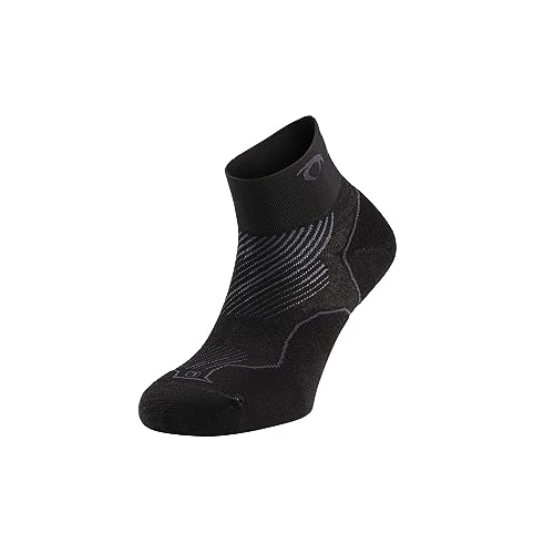 Lurbel Distance, Laufsocken, nahtlose Socken, Anti-Blasen- und geruchshemmende Socken, atmungsaktiv, Laufsocken, Unisex, Schwarz , S von Lurbel