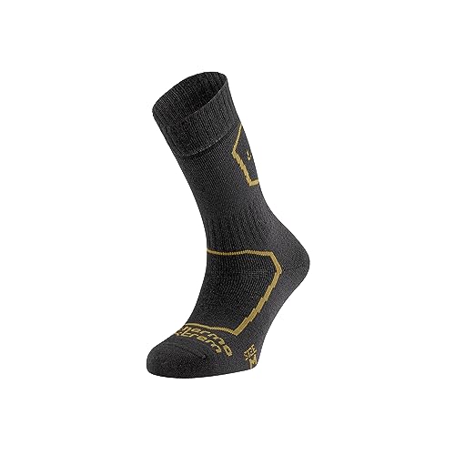 Lurbel Everest, Thermo-Socken, Merinowolle, Expeditionssocke, Trekkingsocke, nahtlose Socken, atmungsaktive und geruchshemmende Socken, Unisex Socken, Marengo/Mustard, Large von Lurbel