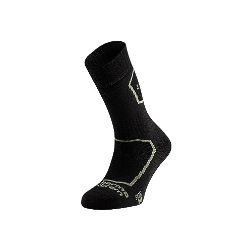 Lurbel Everest, Thermo-Socken, Merinowolle, Expeditionssocke, Trekkingsocke, nahtlose Socken, atmungsaktive und geruchshemmende Socken, Unisex Socken, Schwarz/Sottobosco, XL von Lurbel