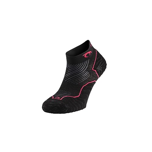 Lurbel Tiwar Laufsocken, Nahtlose Socken, Anti-Blasen-Socken, Laufsocken, atmungsaktive Socken Unisex, schwarz / pink, M von Lurbel