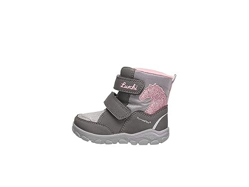 Lurchi Baby-Mädchen Kalea-Sympatex Lauflernschuh, Grey PINK, 26 EU Weit von Lurchi