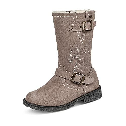 Lurchi Mädchen Heidi-tex Halblange Stiefel, Taupe, 32 EU Weit von Lurchi