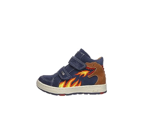 Lurchi Jungen Dino-tex Hohe Sneaker, Blau Navy 22 von Lurchi