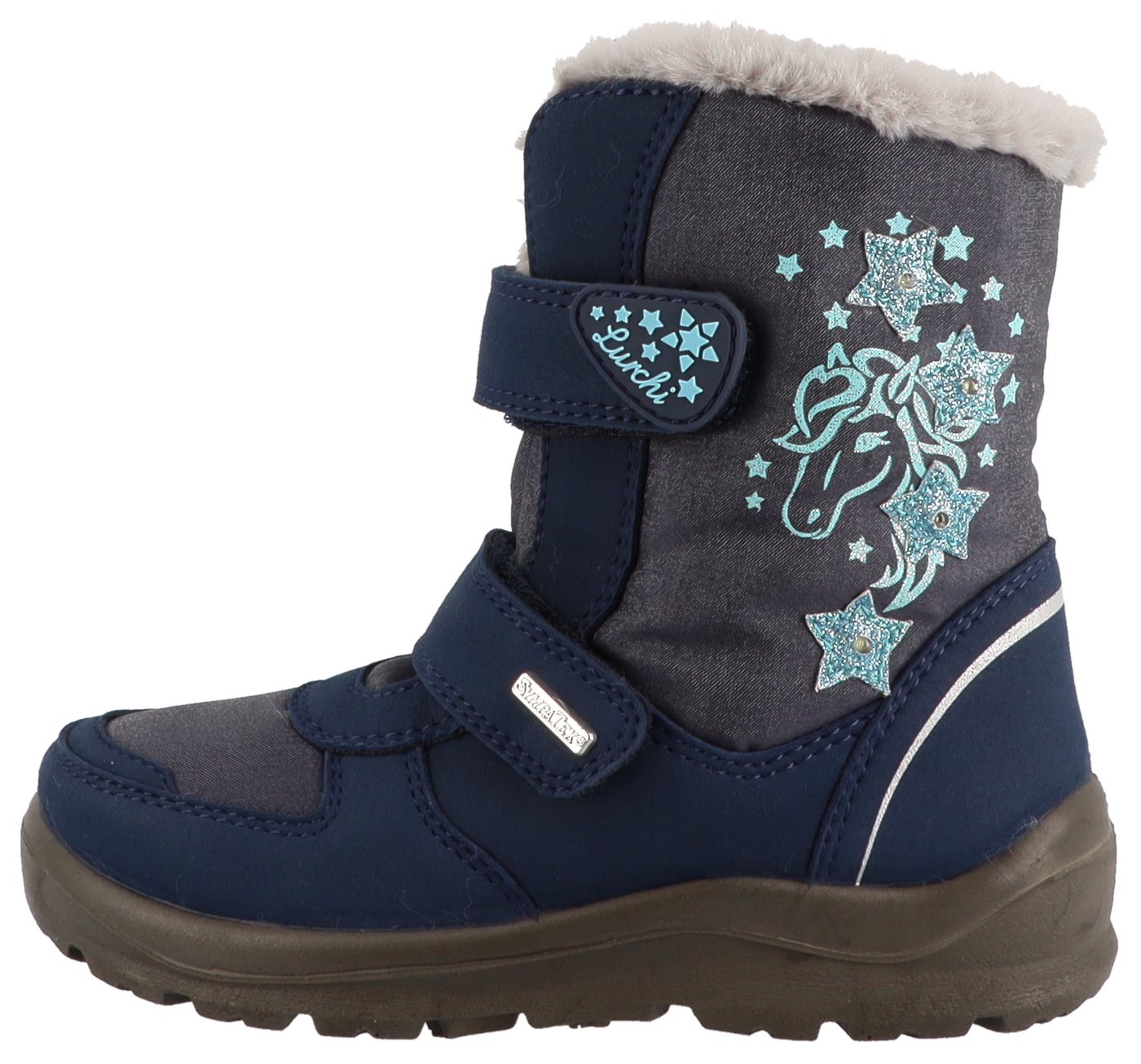 Lurchi Kasandra SYMPATEX Winterboots Klettboots mit Glitzer, Größenschablone zum Download von Lurchi
