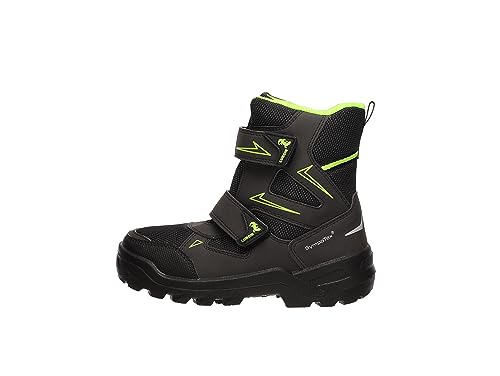 Lurchi Krispin-Sympatex Schneestiefel, Black NEON Yellow, 30 EU Weit von Lurchi