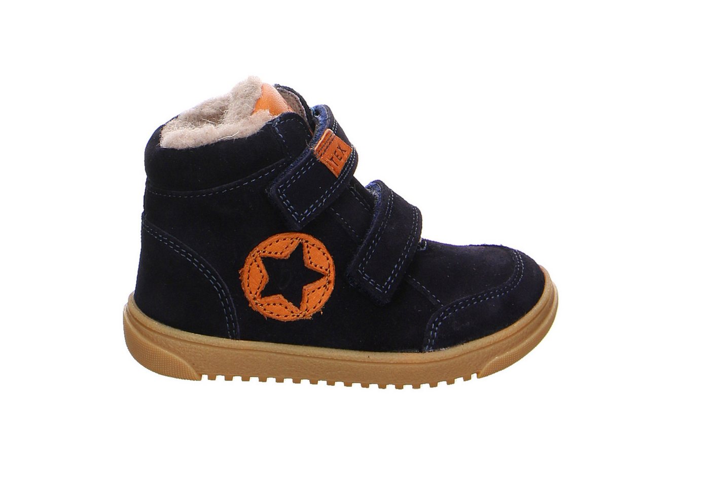 Lurchi Lurchi Barefoot Marki Tex Velour Klettstiefel Winter Jungen blau Winterstiefelette von Lurchi
