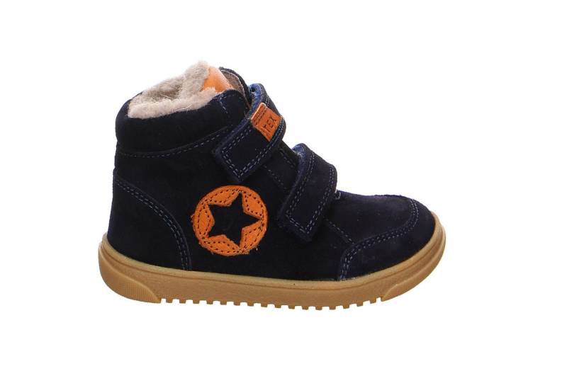 Lurchi Lurchi Barefoot Marki Tex Velour Klettstiefel Winter Jungen blau Winterstiefelette von Lurchi