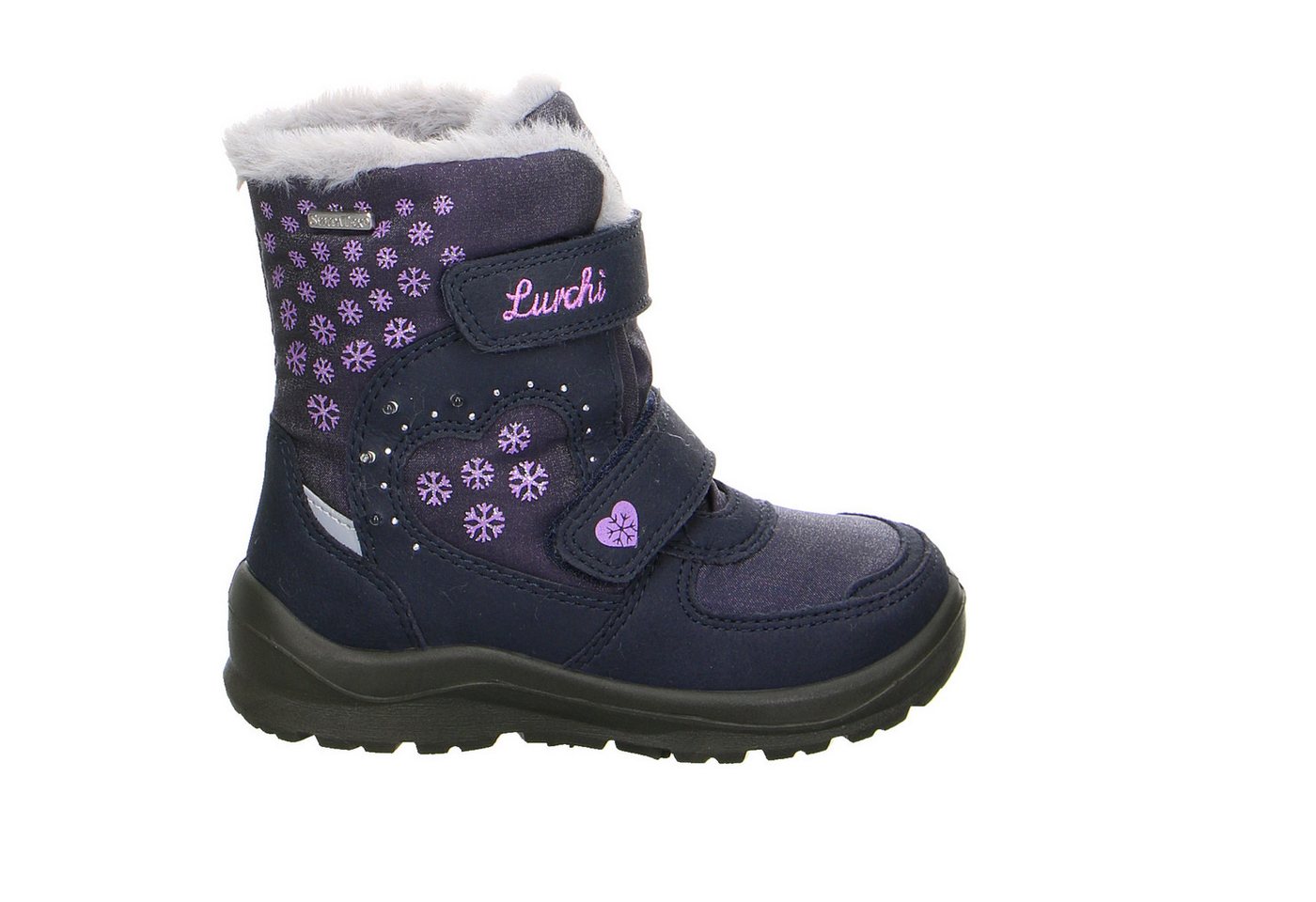 Lurchi Lurchi Velour Klettstiefel Winter Mädchen blau Winterstiefelette von Lurchi